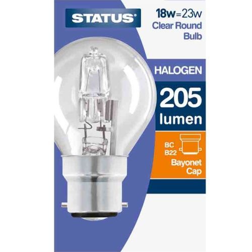 Statut 18=23w=205l Golfball BC Halogène éco transparent