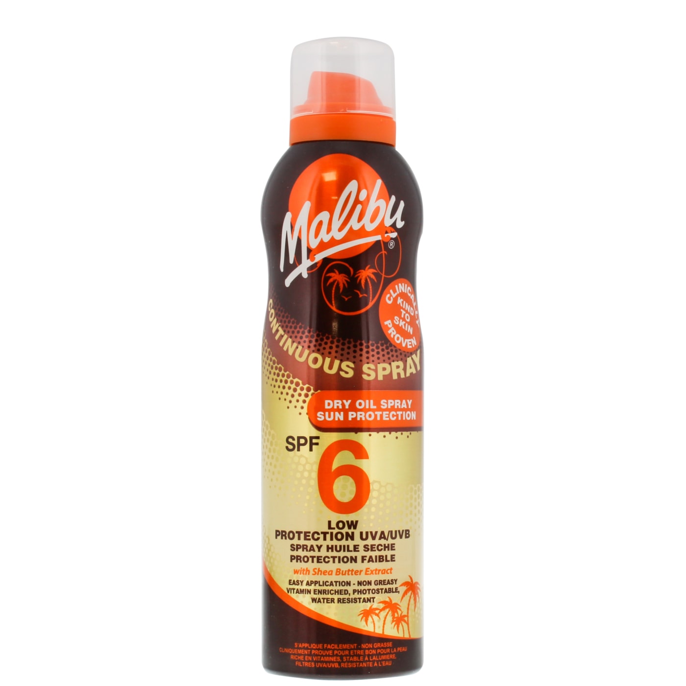 MALIBU HUILE SÈCHE SPF 6 SPRAY 175ML