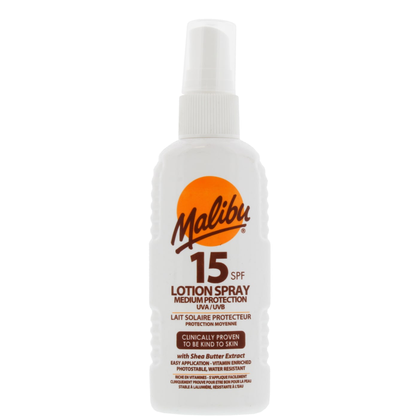 MALIBU 100ML SPF 15 SPRAY LAIT SOLAIRE
