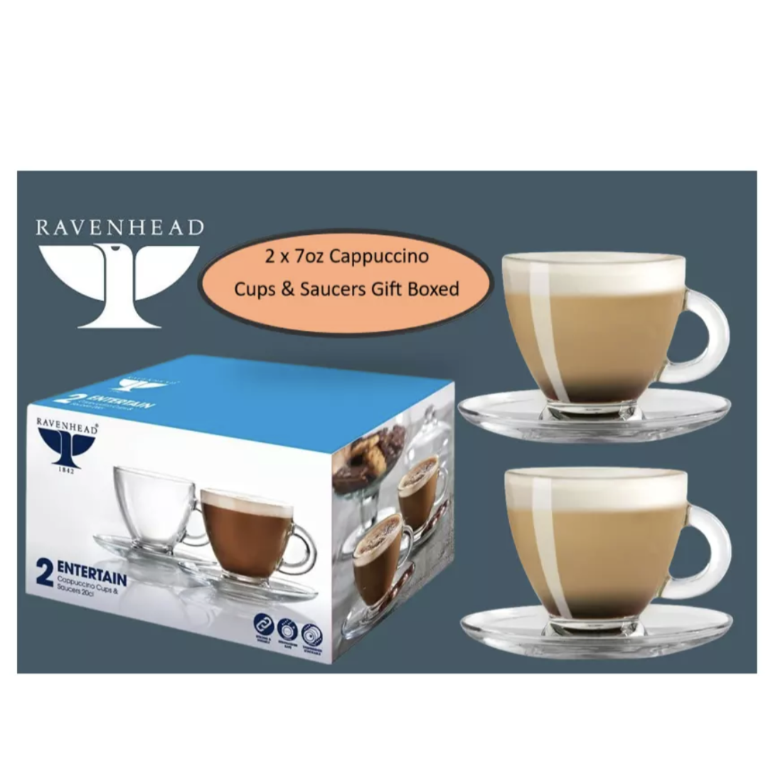 ENTERTAIN SET 2 CAPPUCCINO CUP & SAUCER