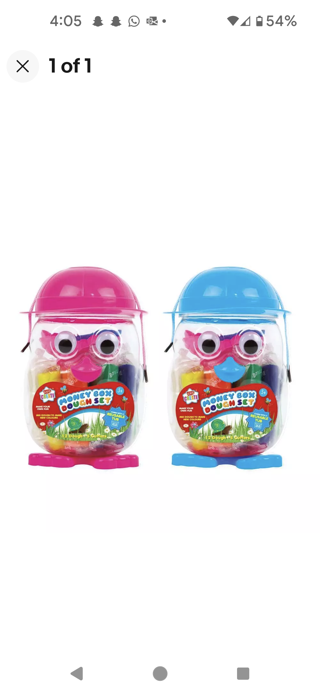 Single Money Box Dough Set - Children's Craft, Colouring & Activity