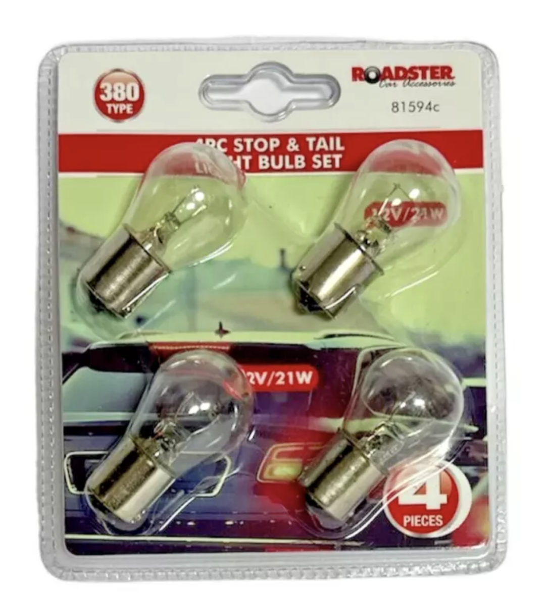 NOUVEAU JEU DE 4 AMPOULES DE FEU STOP ET DE FEU ARRIÈRE 12 V JEU VOITURE 380 21 W