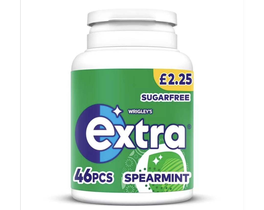 Chewing-gum sans sucre Extra Spearmint, flacon de 46 morceaux | RAFRAÎCHISSEUR D'HALEINE |
