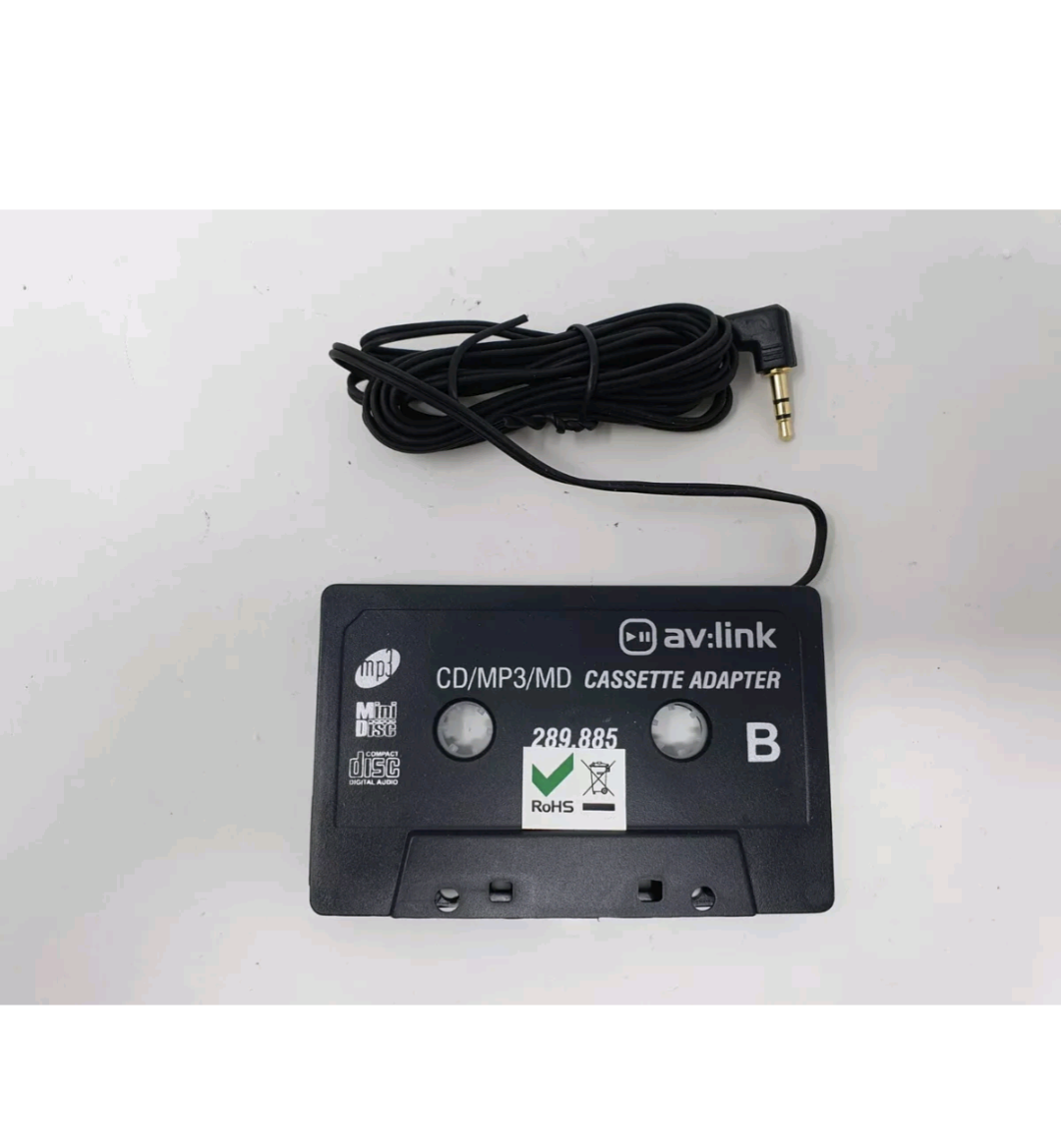 AUDIO TAPE CASSETTE ADAPTER CAR IPHONE IPOD MP3 CD ANDROID PHONES 3.5mm JACK AUX