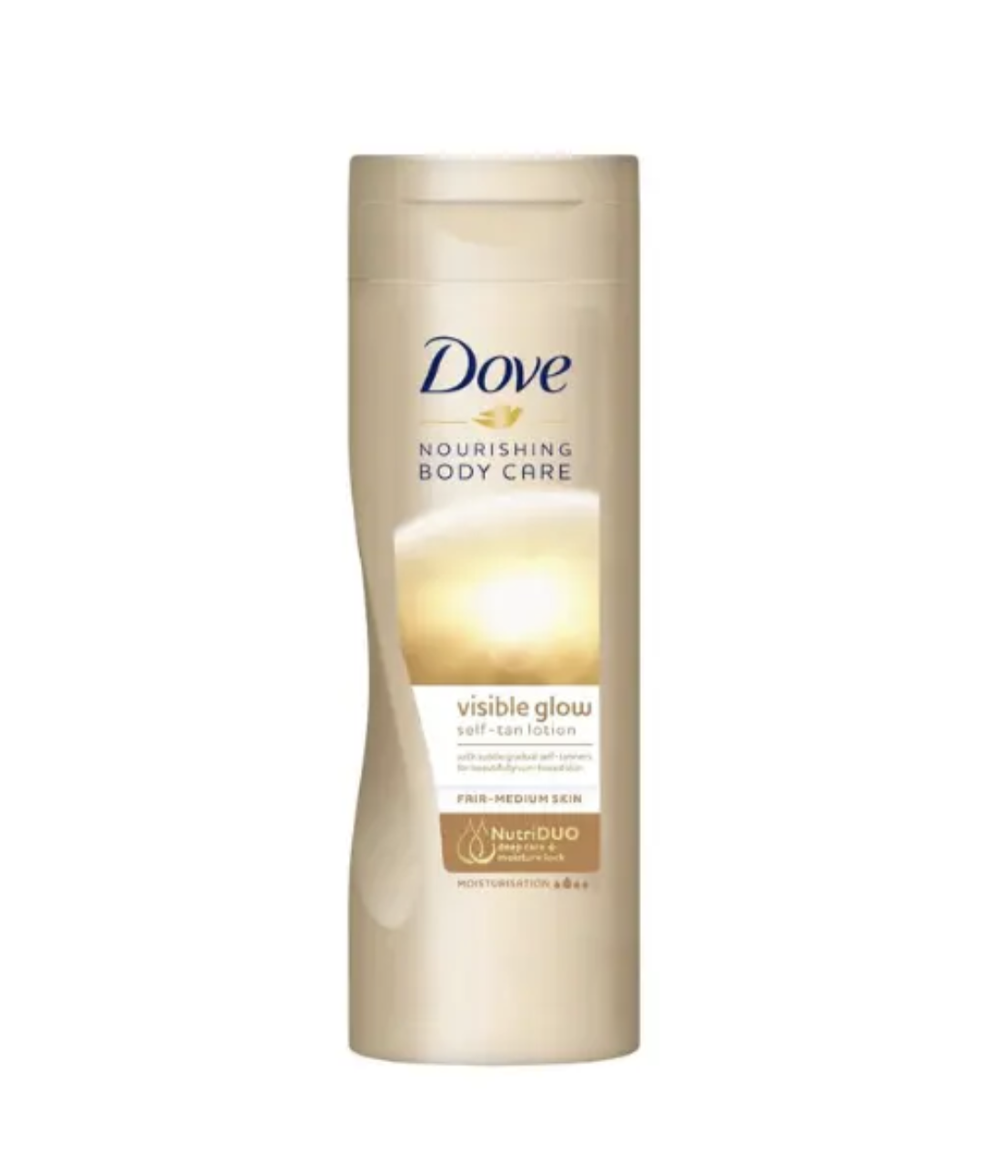 Dove Visible Glow Self Tan Moisturizer Body Lotion Medium to Dark Skin 250ml