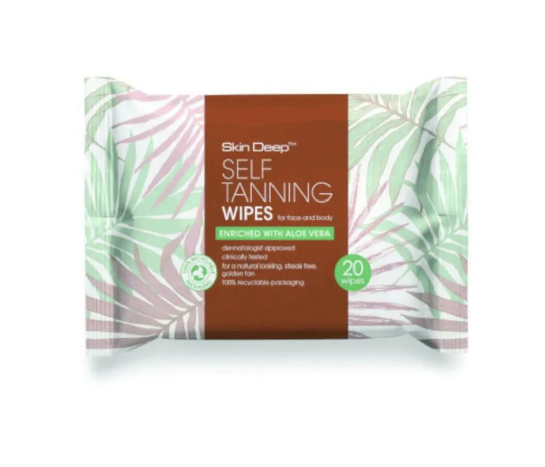 Lingettes autobronzantes Skin Deep Faux bronzage à l'Aloe Vera