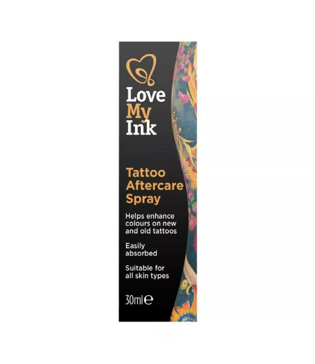 Love My Ink Spray de Soin Après-Tatouage Adapté à Toutes les Peaux 30ml
