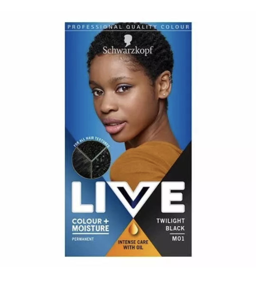 Schwarzkopf Live Col + Moisture M01 Twilight Black Permanent Hair Dye