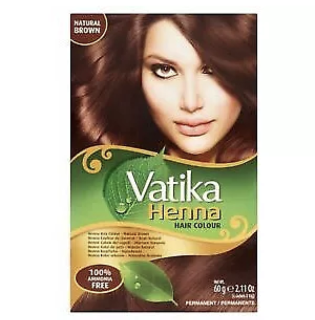 Vatika Coloration Cheveux au Henné Châtain Naturel - 60 g