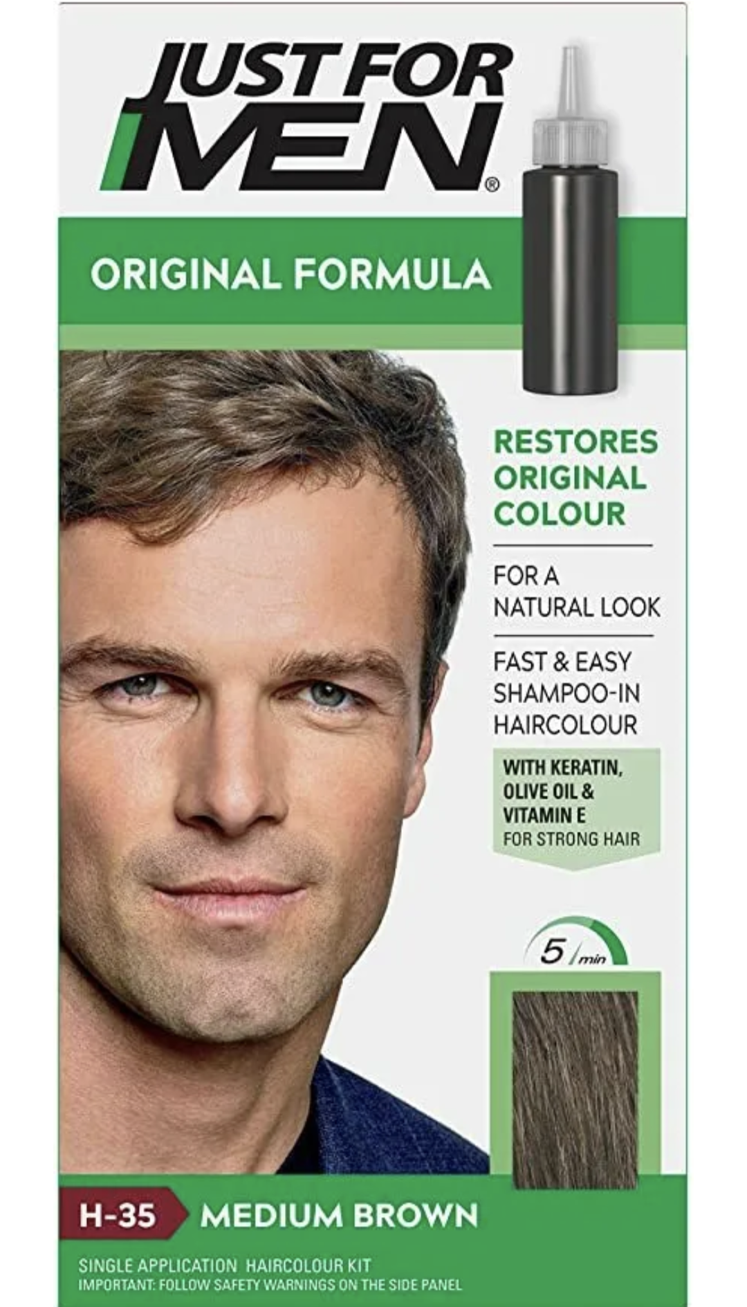 Just For Men Coloration Cheveux H - 35 Châtain Moyen