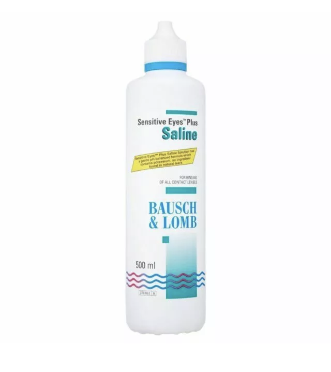 500ml Bausch & Lomb Sensitive Eyes Contact Lens Saline Solution 1.5 litre