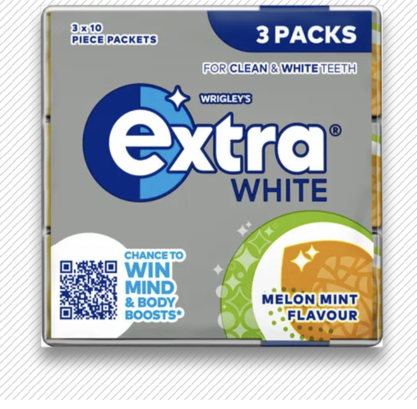 Extra Melon Mint S/Free Chewing Gum Multipack 3 x 10 Pieces