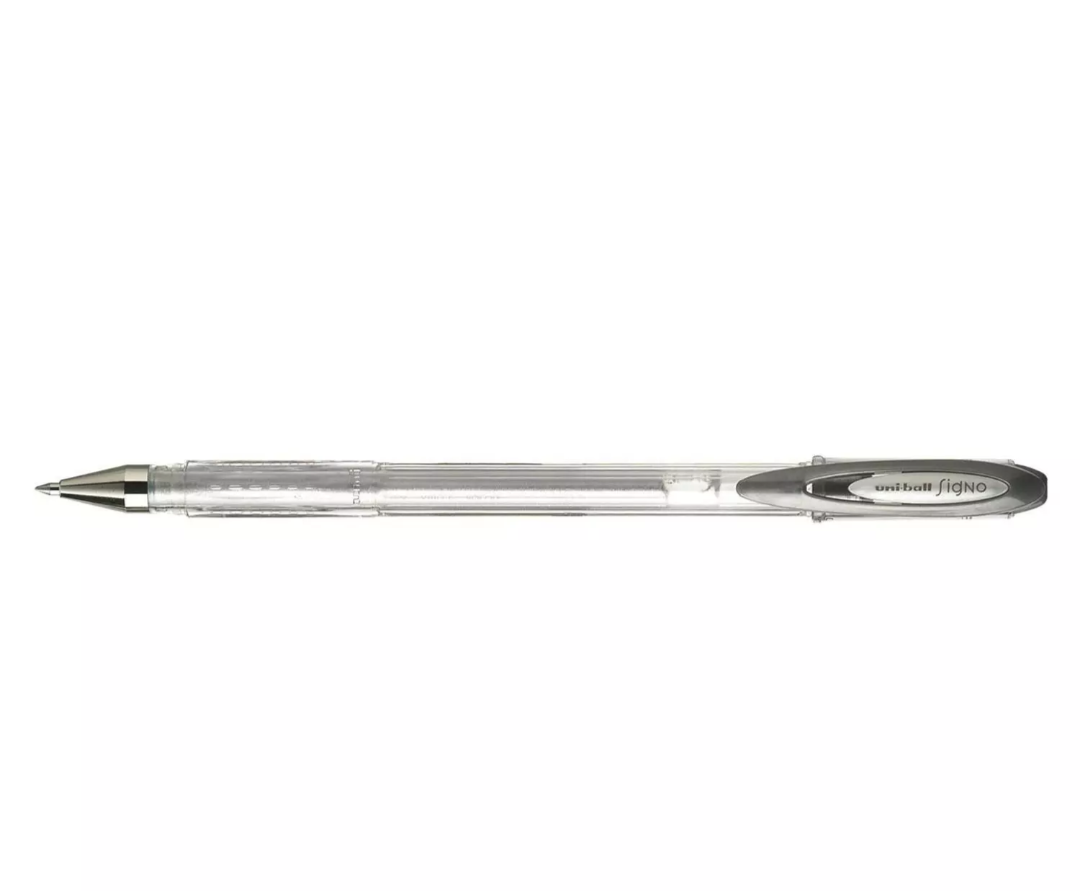 Stylo roller à encre gel argent Uniball