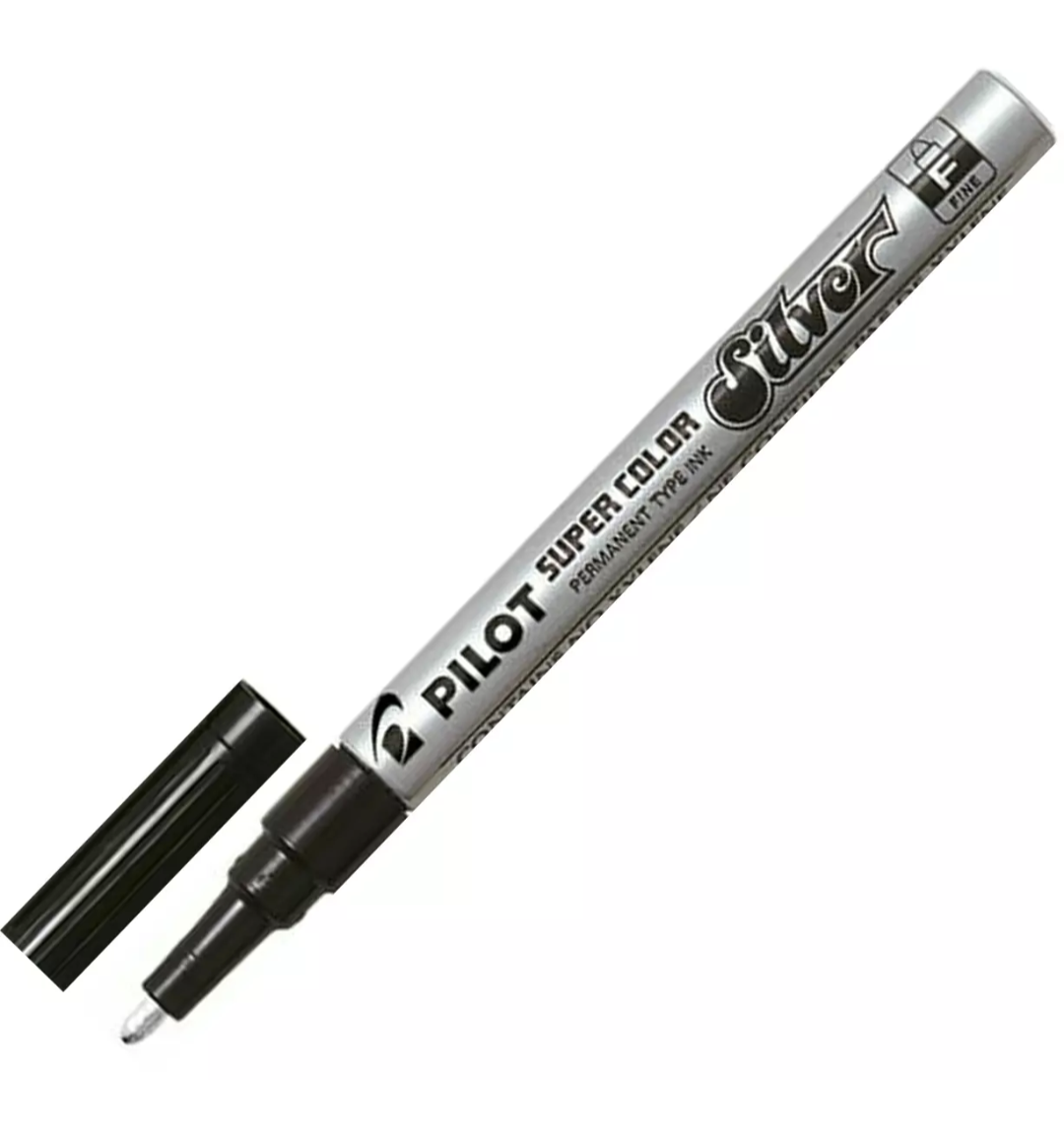 Marqueur Pilot Super Color Métallisé Argent