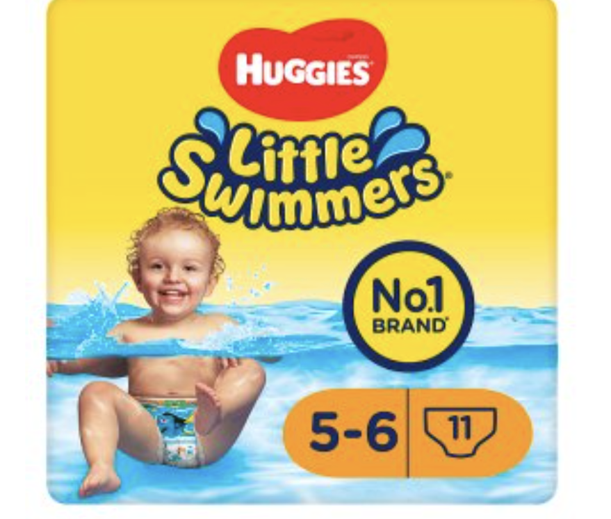 HUGGIES SWIM LARGE 5-6 11'S