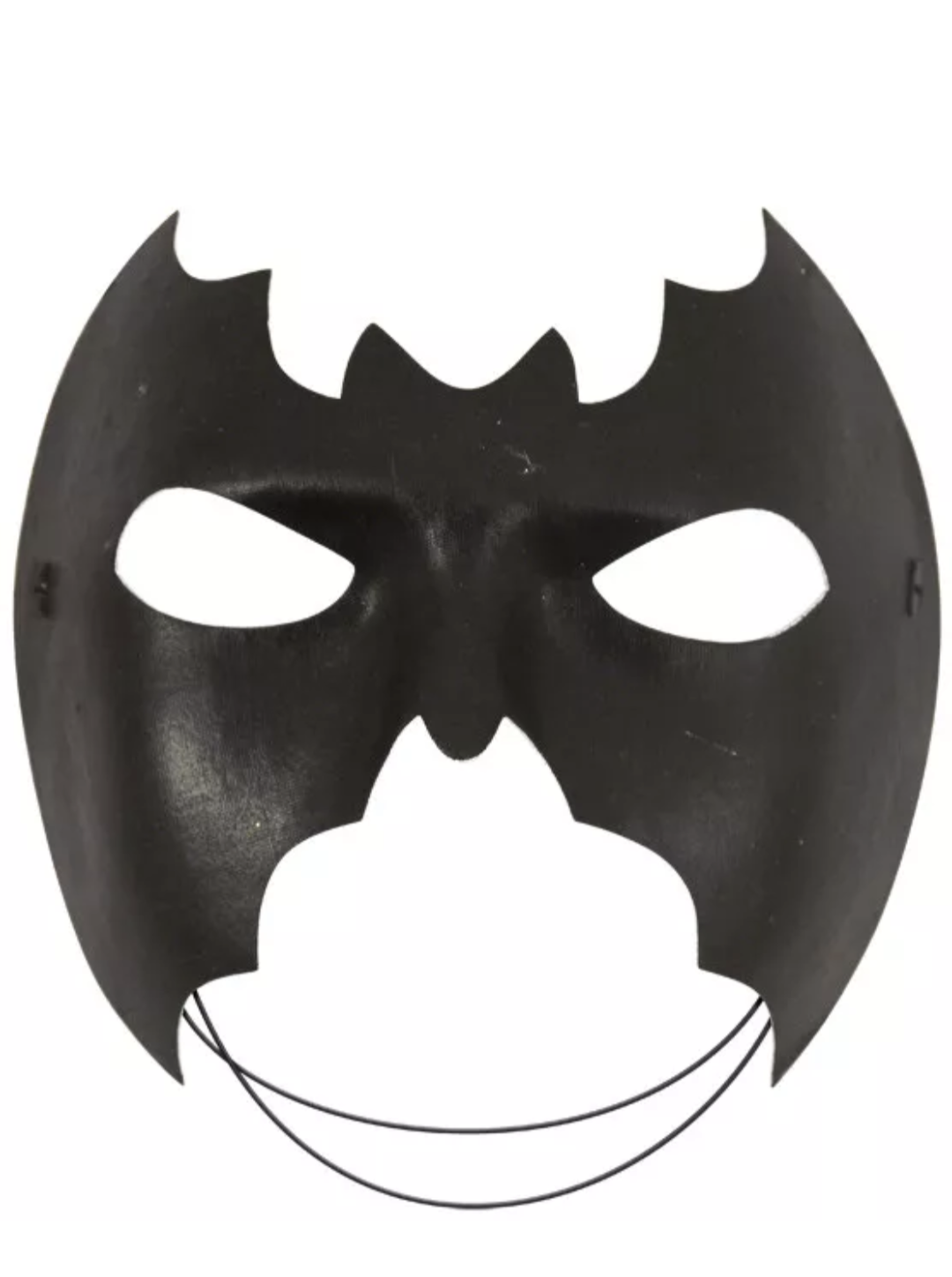 Bat Half Face Mask Fancy Dress (Black)