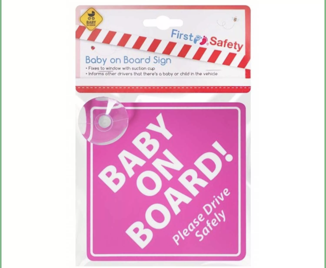 Filles Rose Bébé à Bord Panneau de Sécurité Enfant | Autocollant Voiture Enfant à Bord