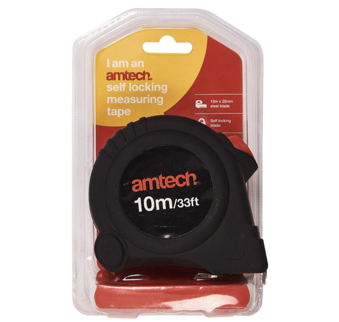 Amtech P1275 10m x 25mm Self-locking measuring tape