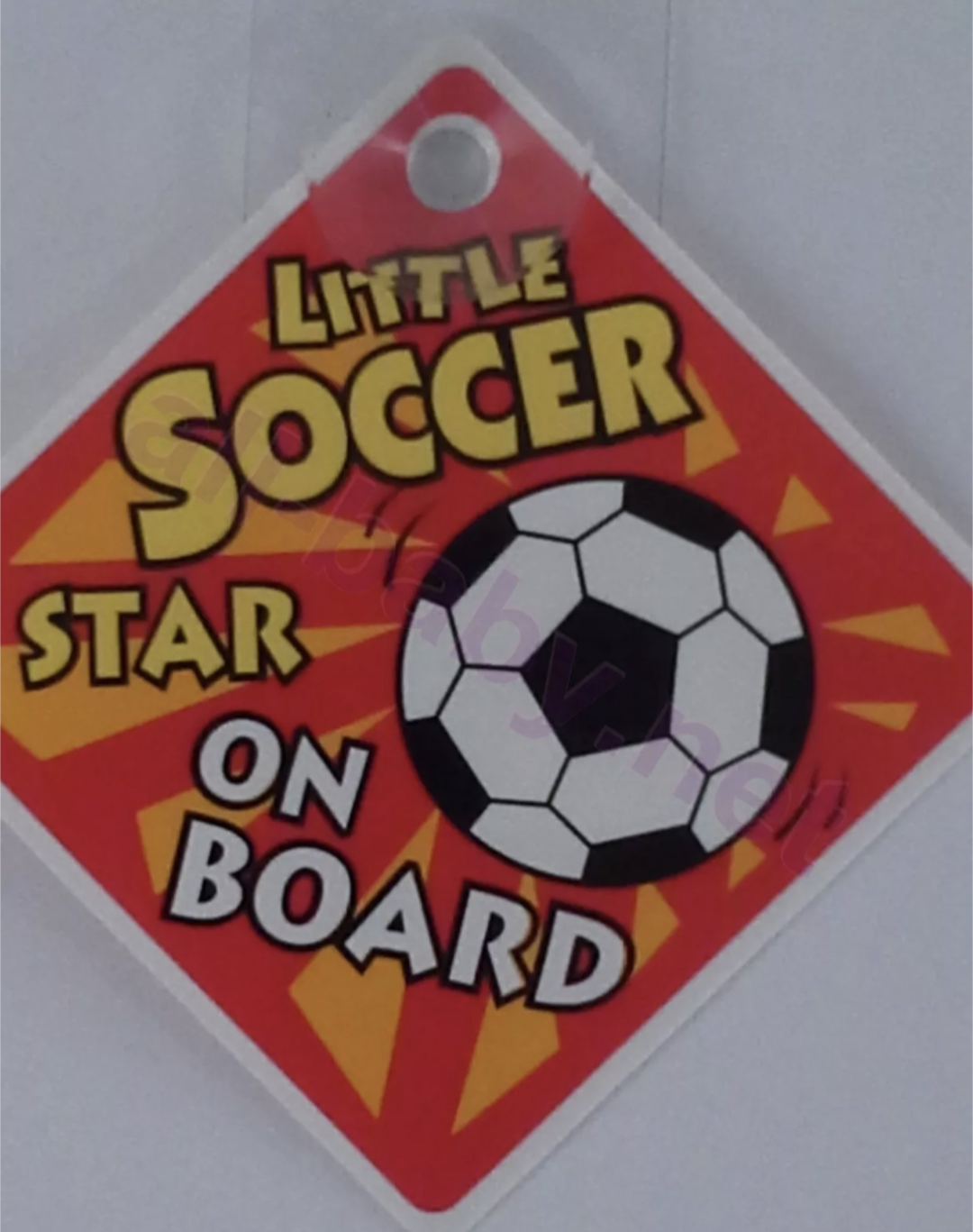 On Board Car Sign Little Soccer Star on Board