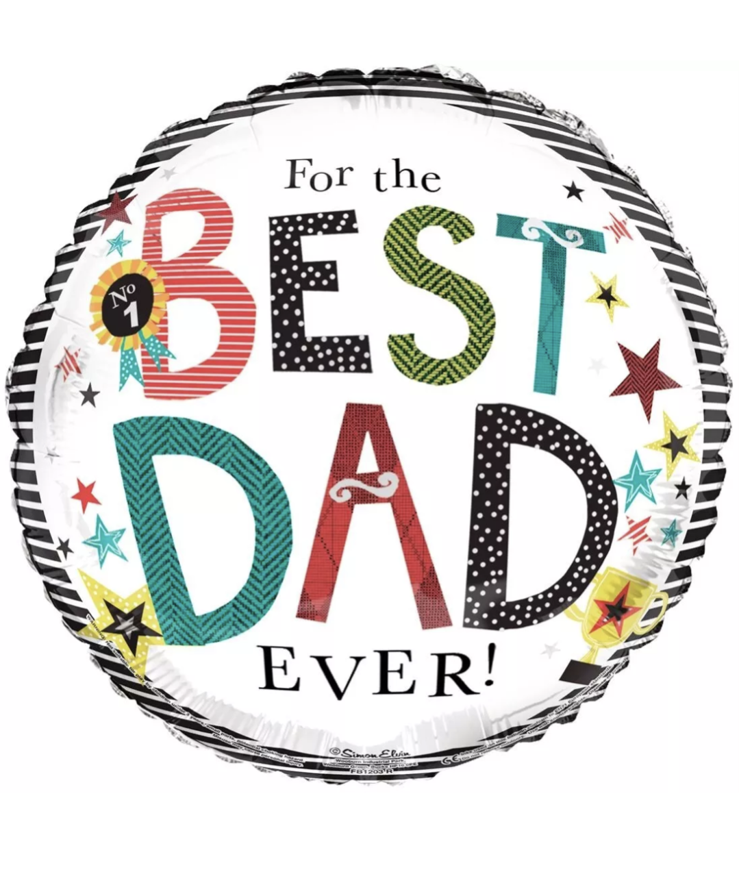 Best Dad Ever - 18" (45.7cm) Helium Balloon -