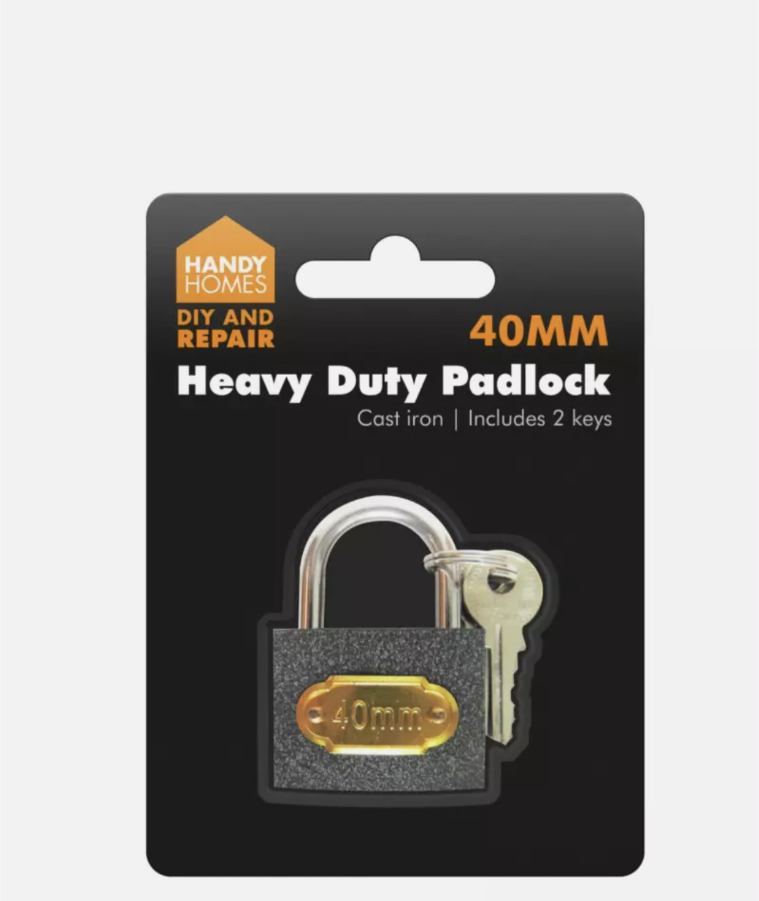 Cadenas ultra-résistant Handy Homes 40 mm - Noir
