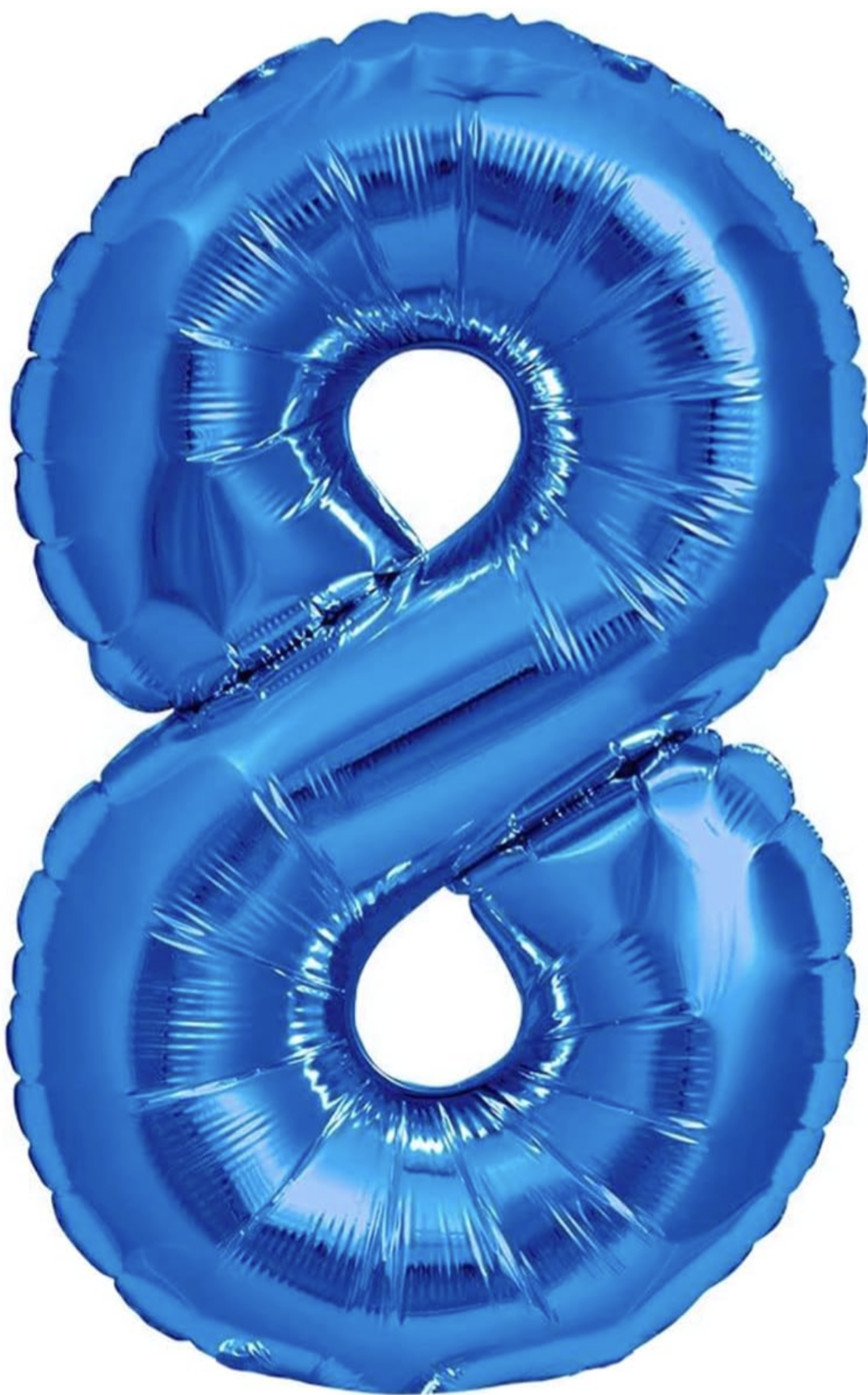 Giant No 8 Blue Helium Foil Balloon L40in