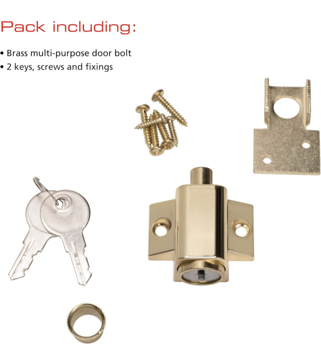Sterling PLB100 Patio Door and Window Locks - Brass