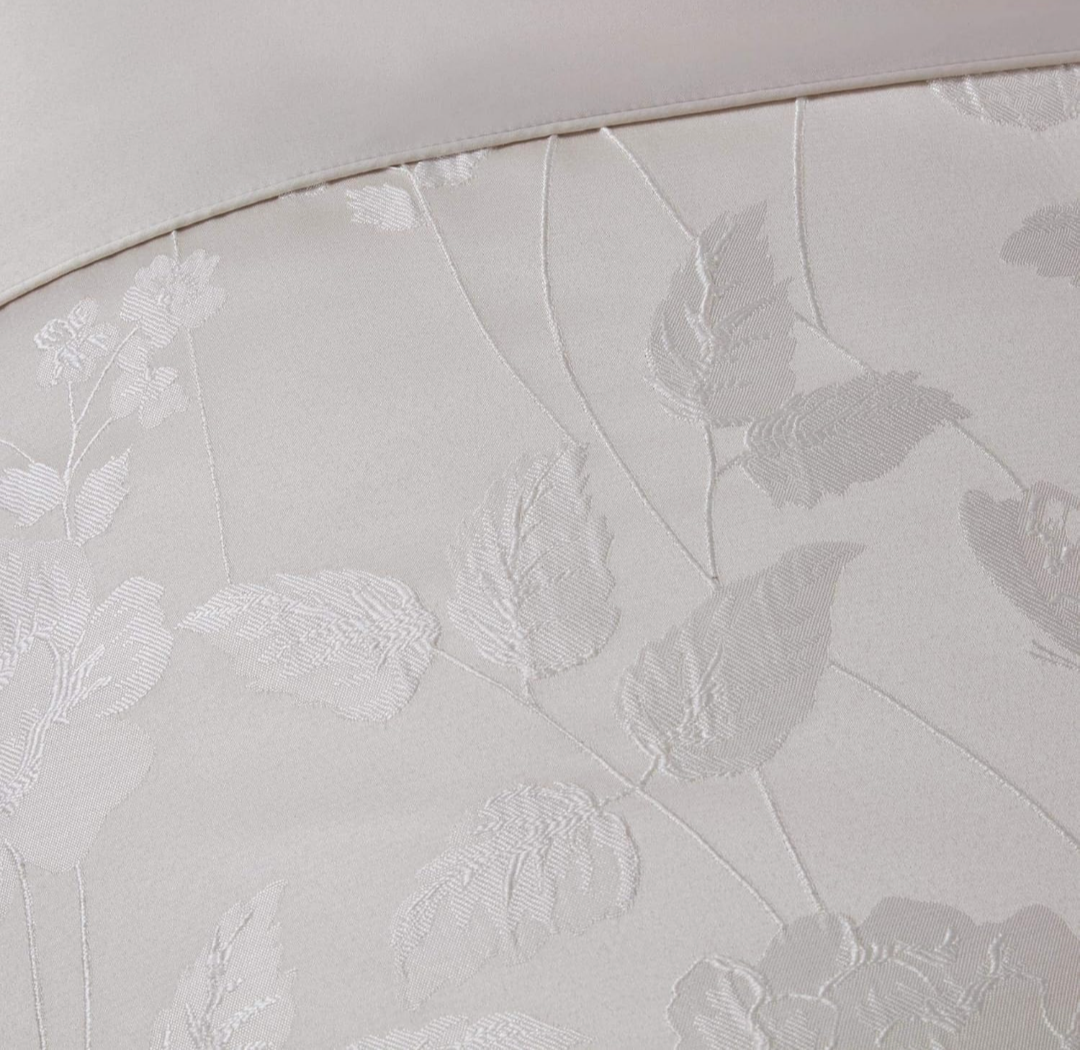 Emma Barclay Butterfly Meadow - Embellished Jacquard Duvet Set in Cream - Single 1 Pillow Case