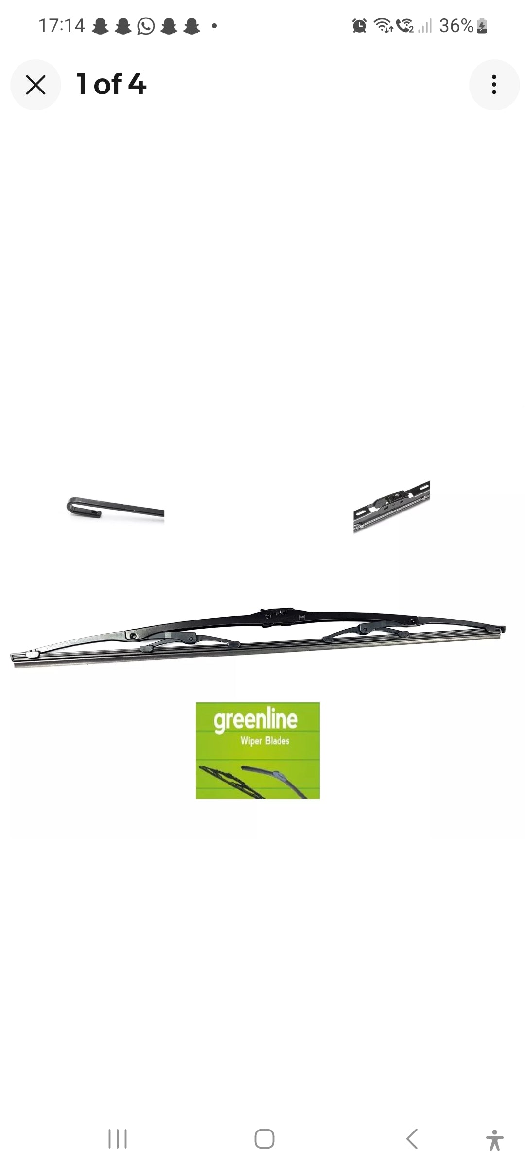 Greenline Universal Standard Front Windscreen Wiper Blade 21 Inch 480mm Hook Arm