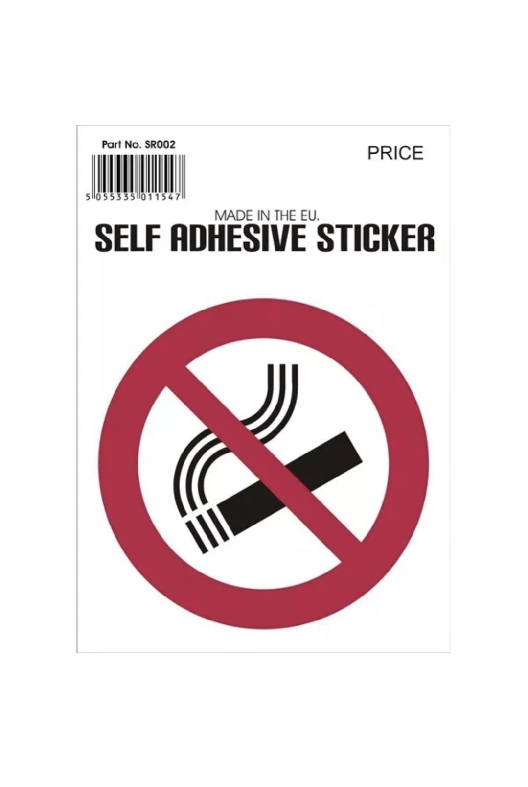 NO SMOKING STICKER