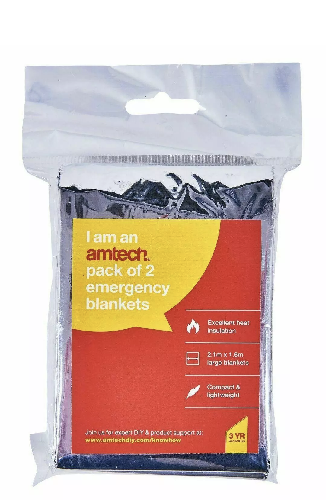 AMTECH PACK OF 2 EMERGENCY BLANKETS