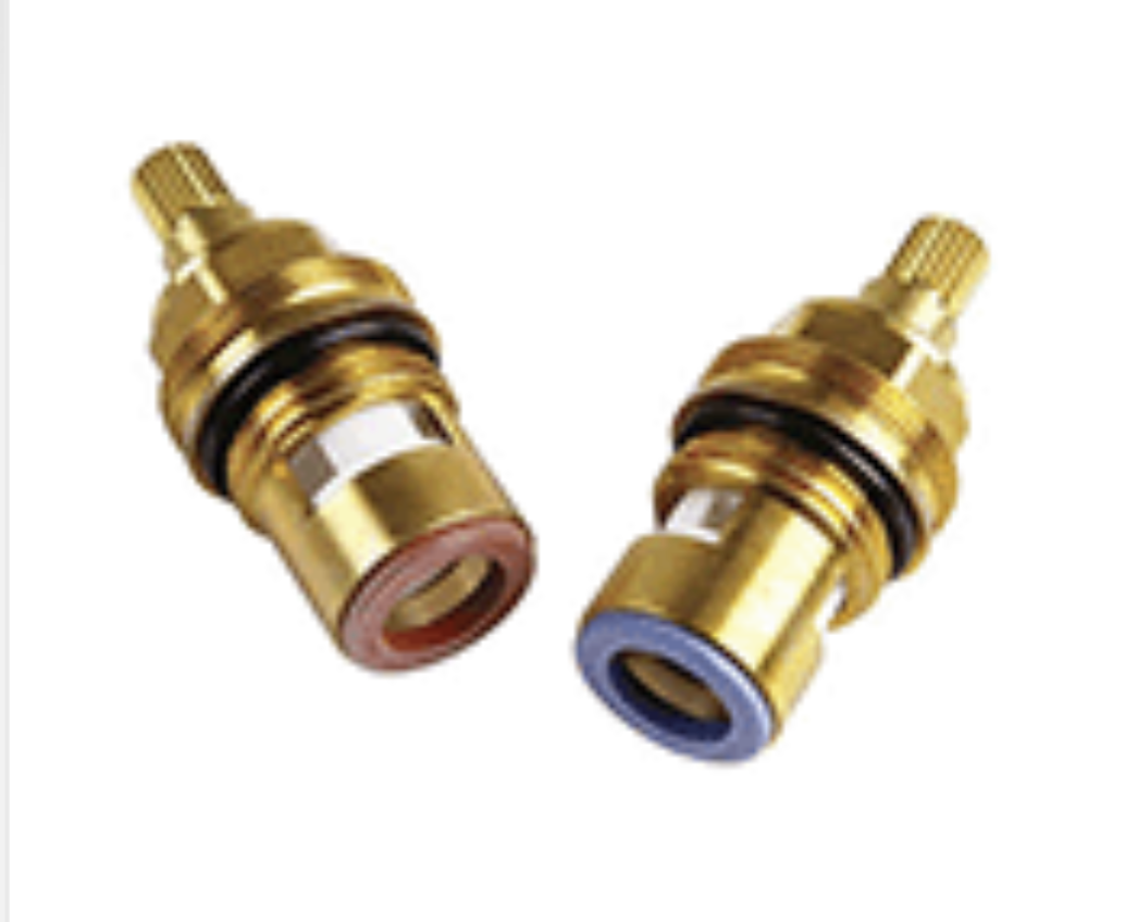 Têtes de robinet, Standard 3/8" - 1/2", 1 vanne chaud et 1 vanne froid, 1/4 tour
