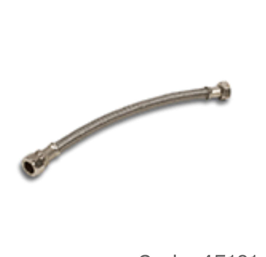 PLUMB 300mm FLEXIBLE TAP CONNECTOR 1x22mm compression fitting + olive 1x3/4 BSP Compression fitting + washer