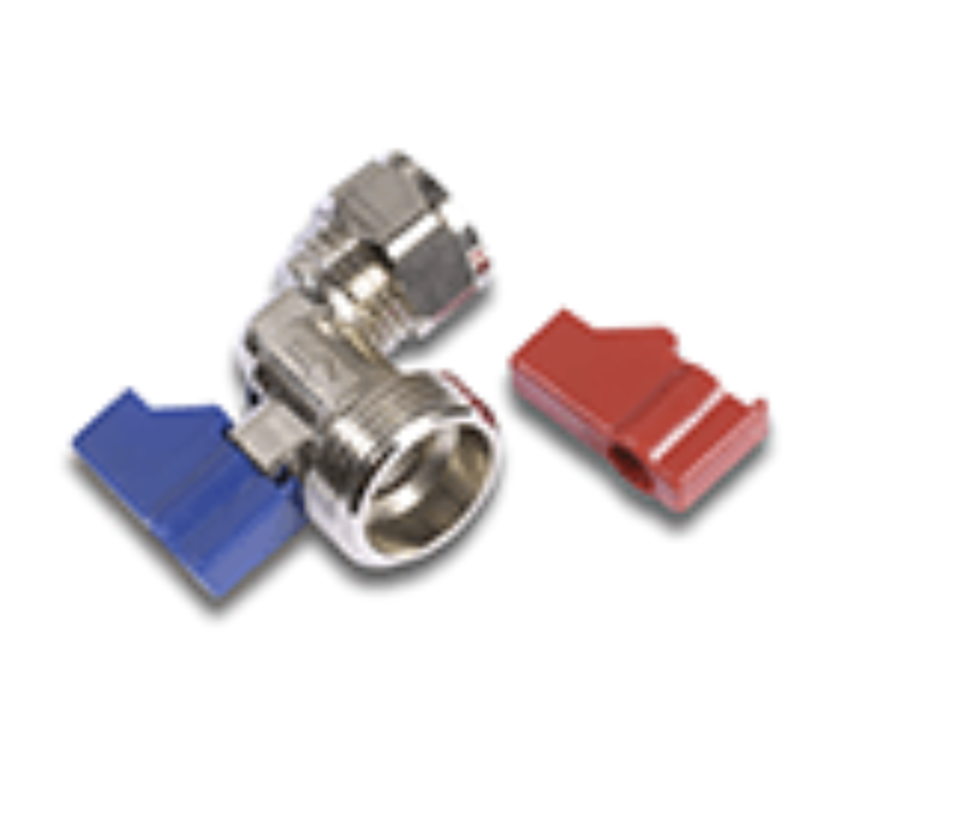 PLUMB VALVE-WASH MACHINE 15mm x 3/48SP & HANDLE ANGLED