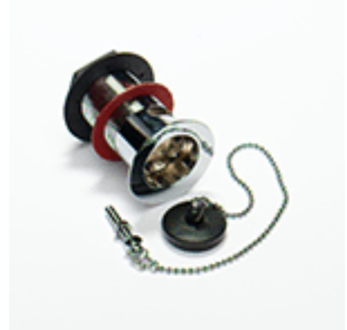 BONDE LAVABO À FENTE AVEC CHAÎNETTE ET TROP-PLEIN COMBINÉS 32 MM