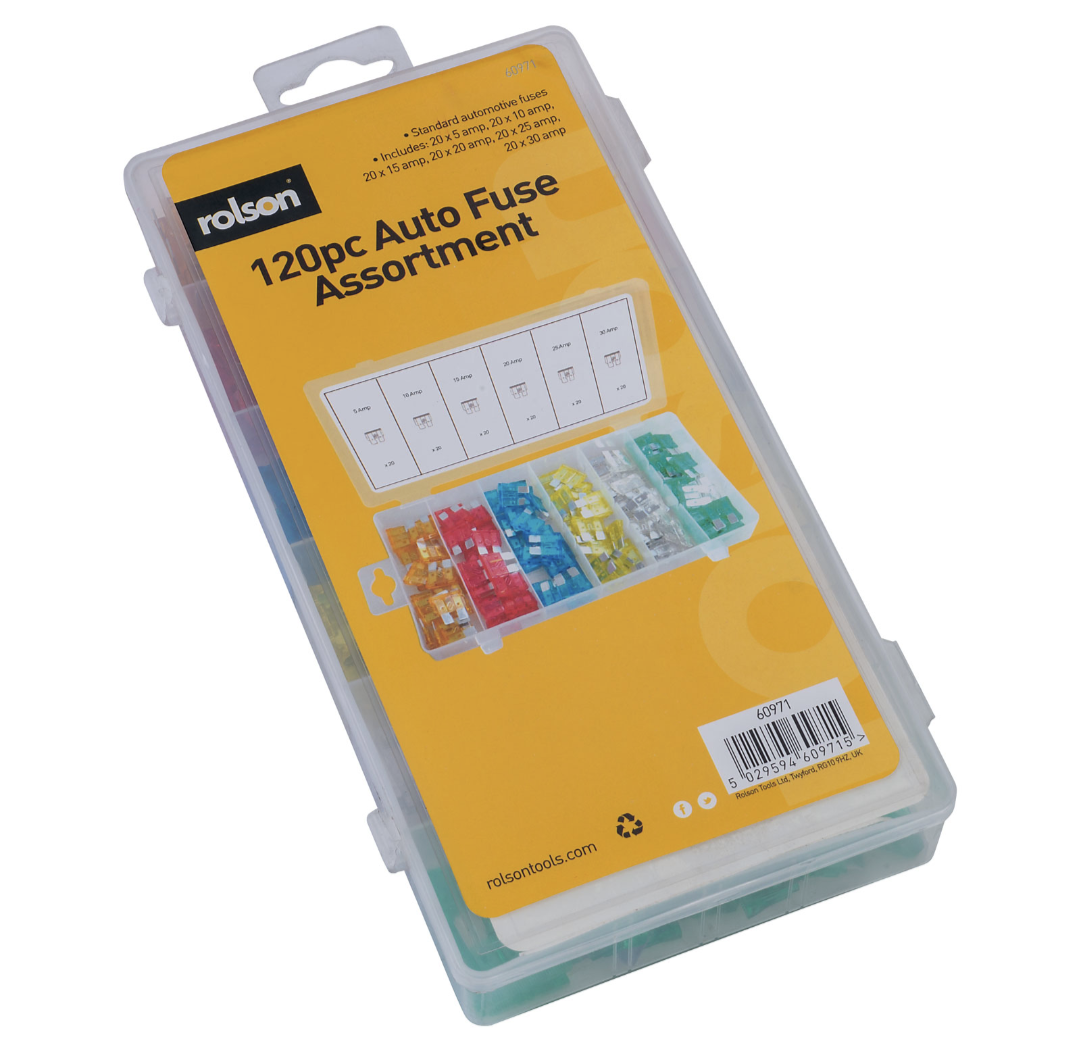 Assortiment de 120 fusibles automobiles Rolson