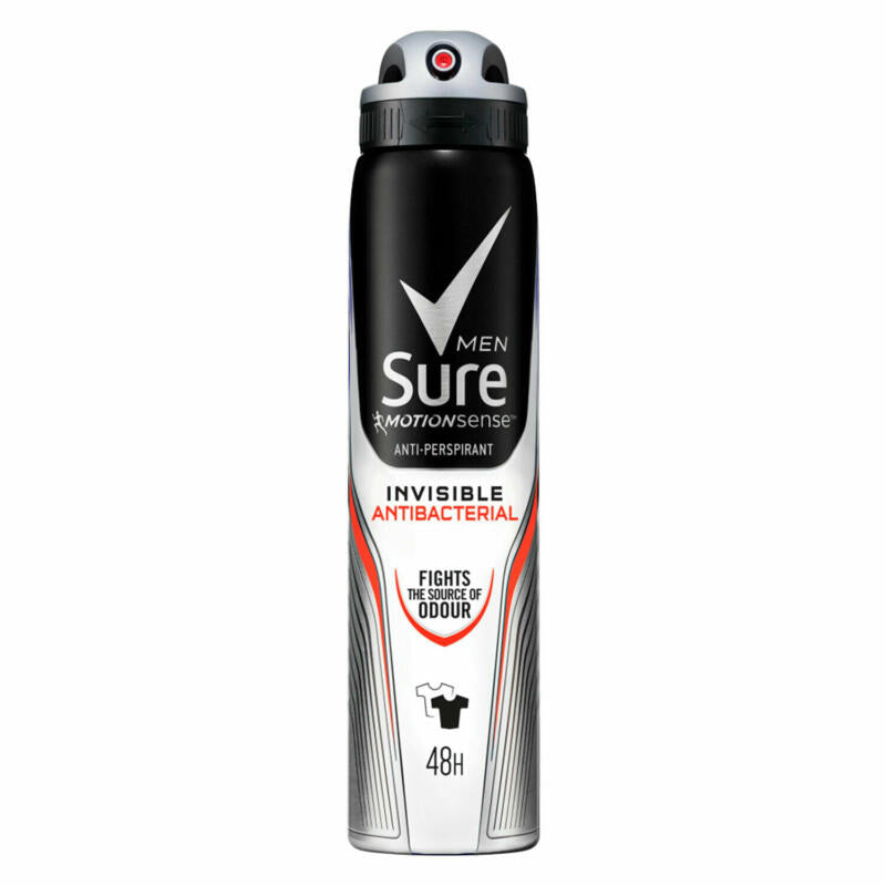 Sure For Men Antiperspirant Invisible Antibactérien 250ml
