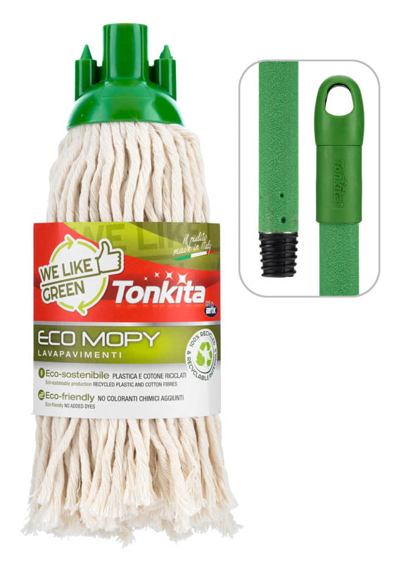 Tonkita Eco Cotton Mop With Handle GREEN