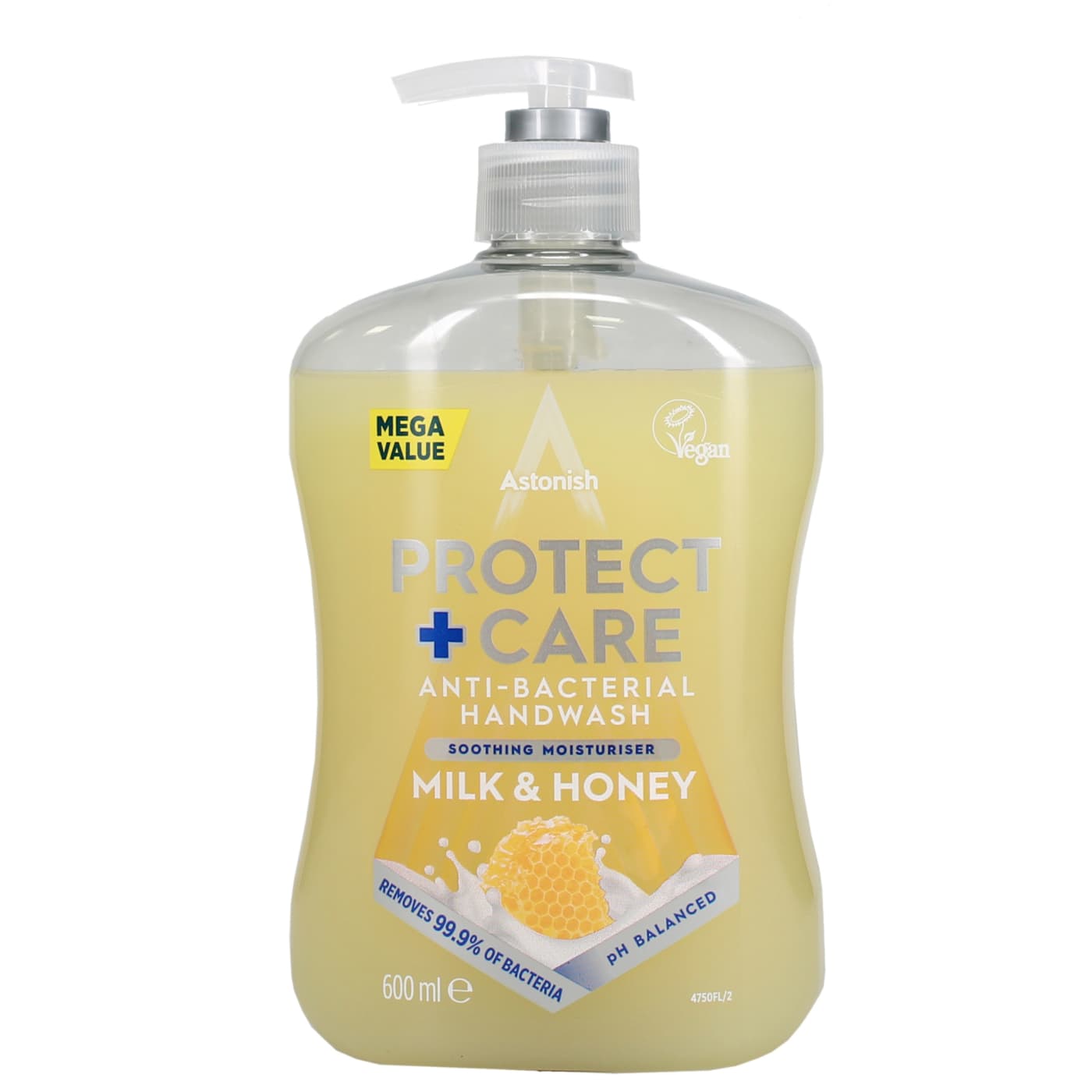ASTONISH CARE SAVON LIQUIDE POUR LES MAINS AU LAIT 600ML