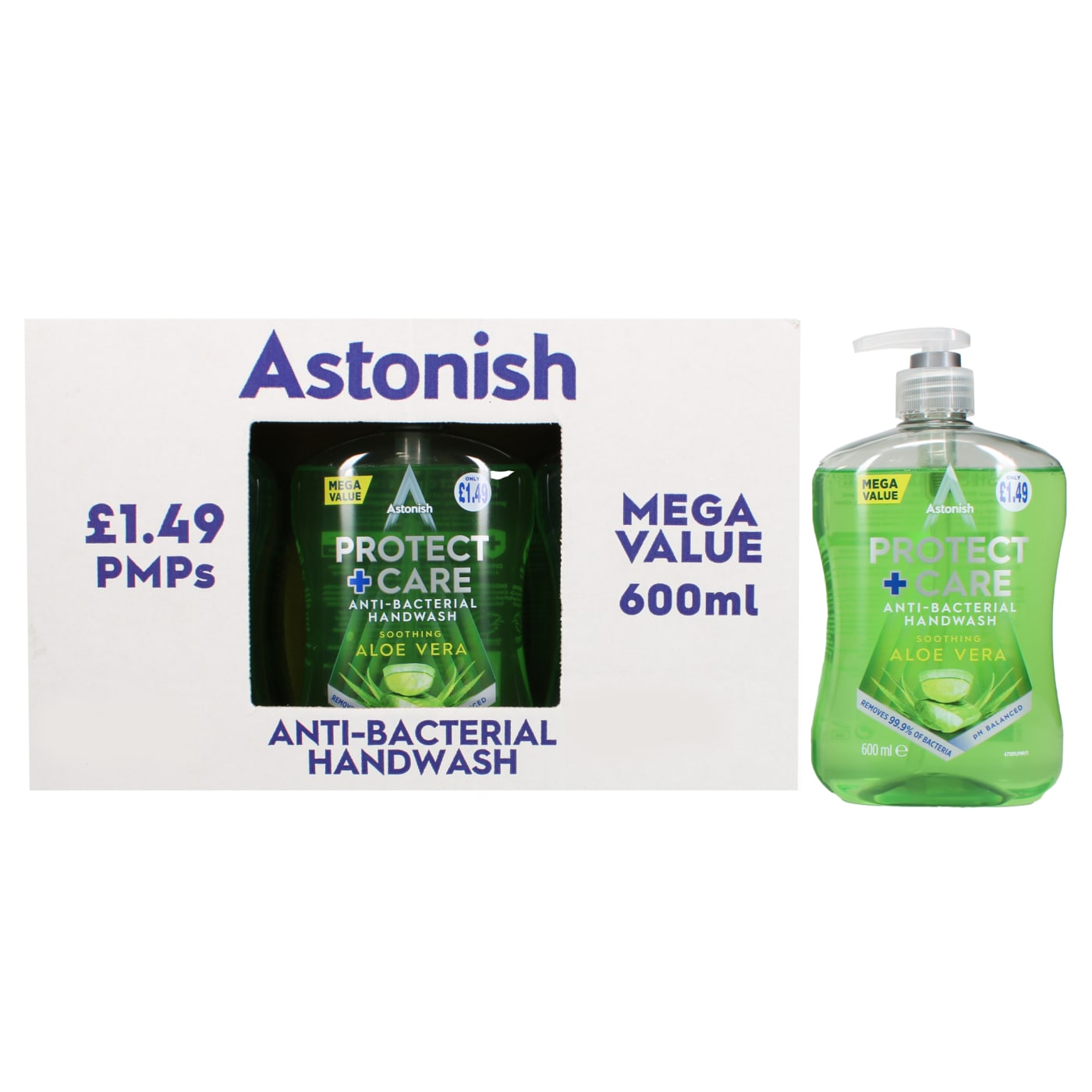 ASTONISH SAVON LIQUIDE MAINS ALOE 600ML 1,49 £