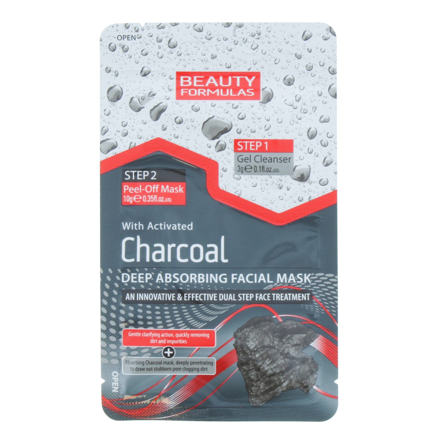 BEAUTY FORMULAS MASQUE VISAGE CHARBON 3G & 10G