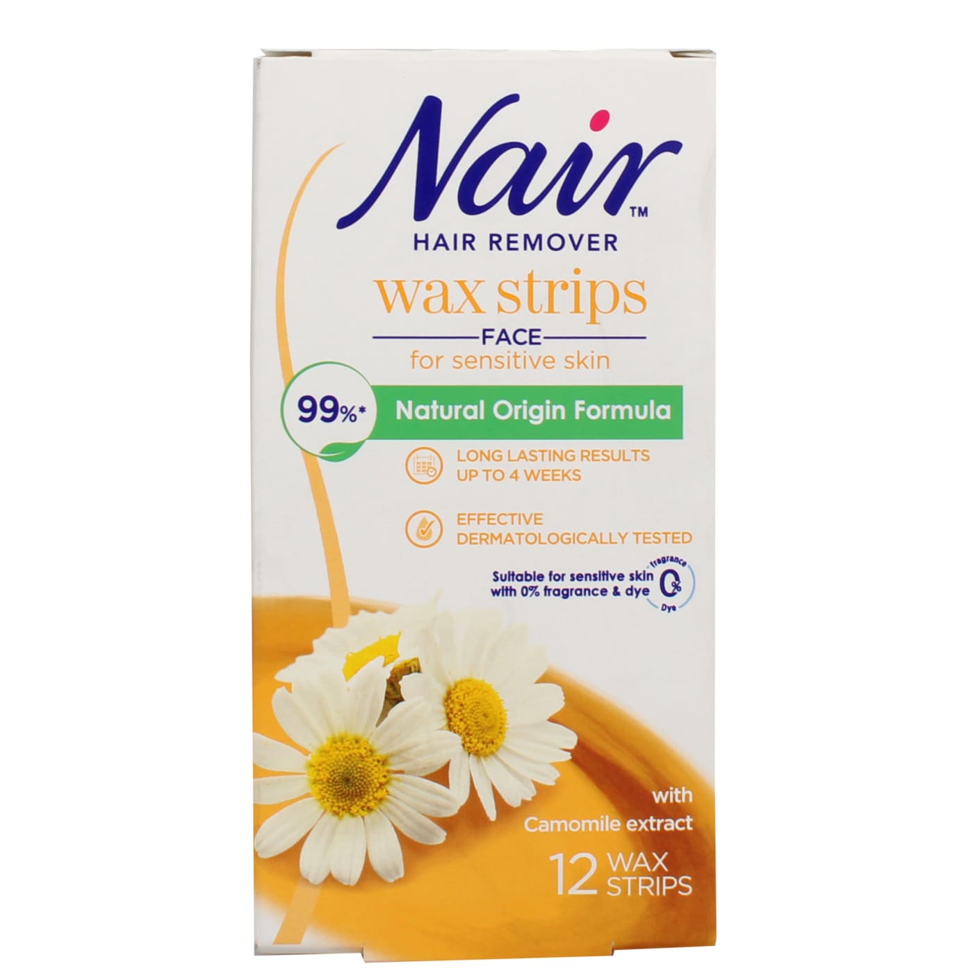 BANDES DE CIRE VISAGE NAIR 12 BANDES