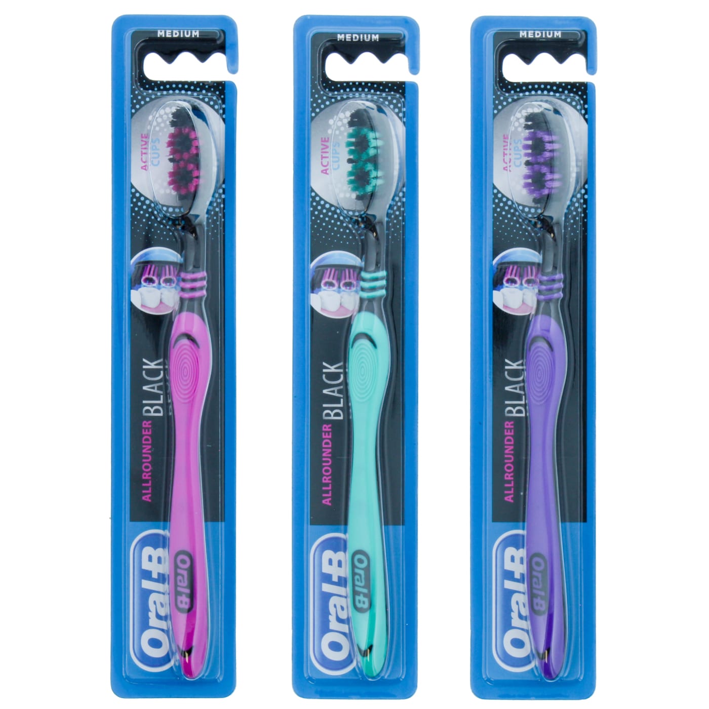 BROSSE À DENTS ORAL B ALLROUND NOIRE MED 40