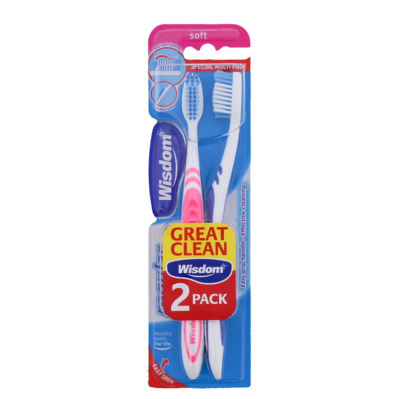 BROSSE À DENTS DE SAGESSE REG SOUPLE PAQ. DE 2
