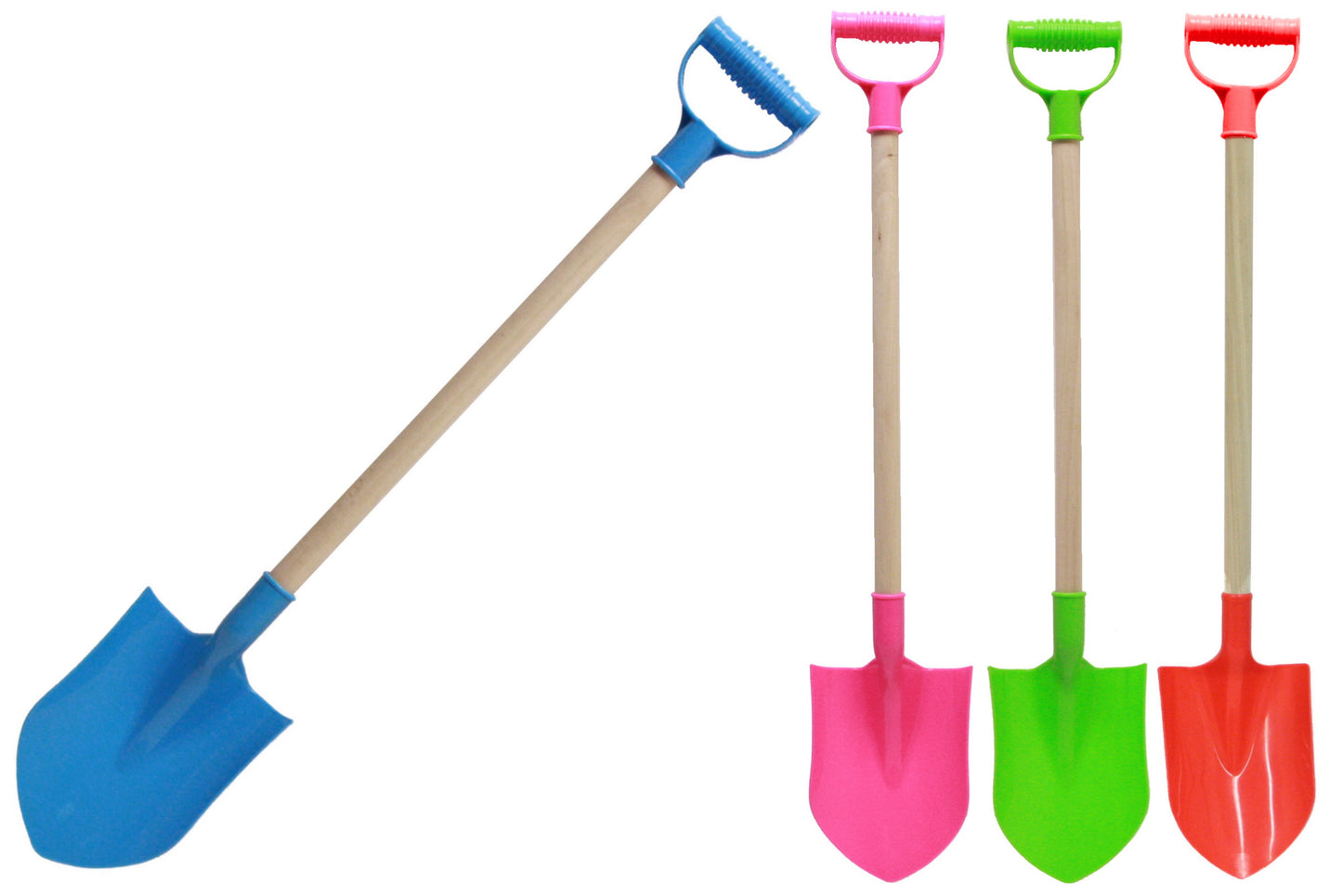 Bêche de jardin de 77 cm avec manche en plastique et poignée en bois de haute qualité | Outil de jardinage durable
