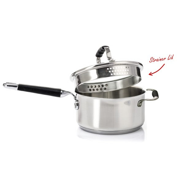 Casserole Steelex 22 cm avec couvercle en verre