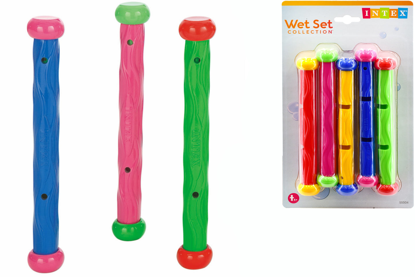 Améliorez le plaisir aquatique avec des bâtons de jeu subaquatiques - Lot de 5 | Jeux de plongée et de récupération