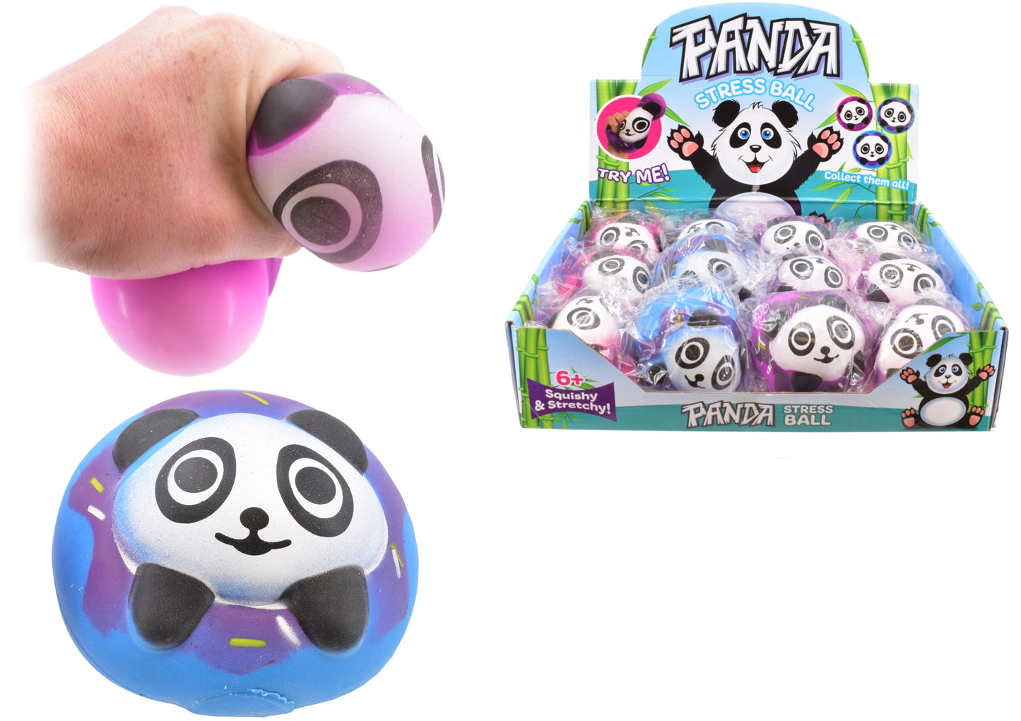 Obtenez des balles souples Panda - Tailles assorties de 95 mm