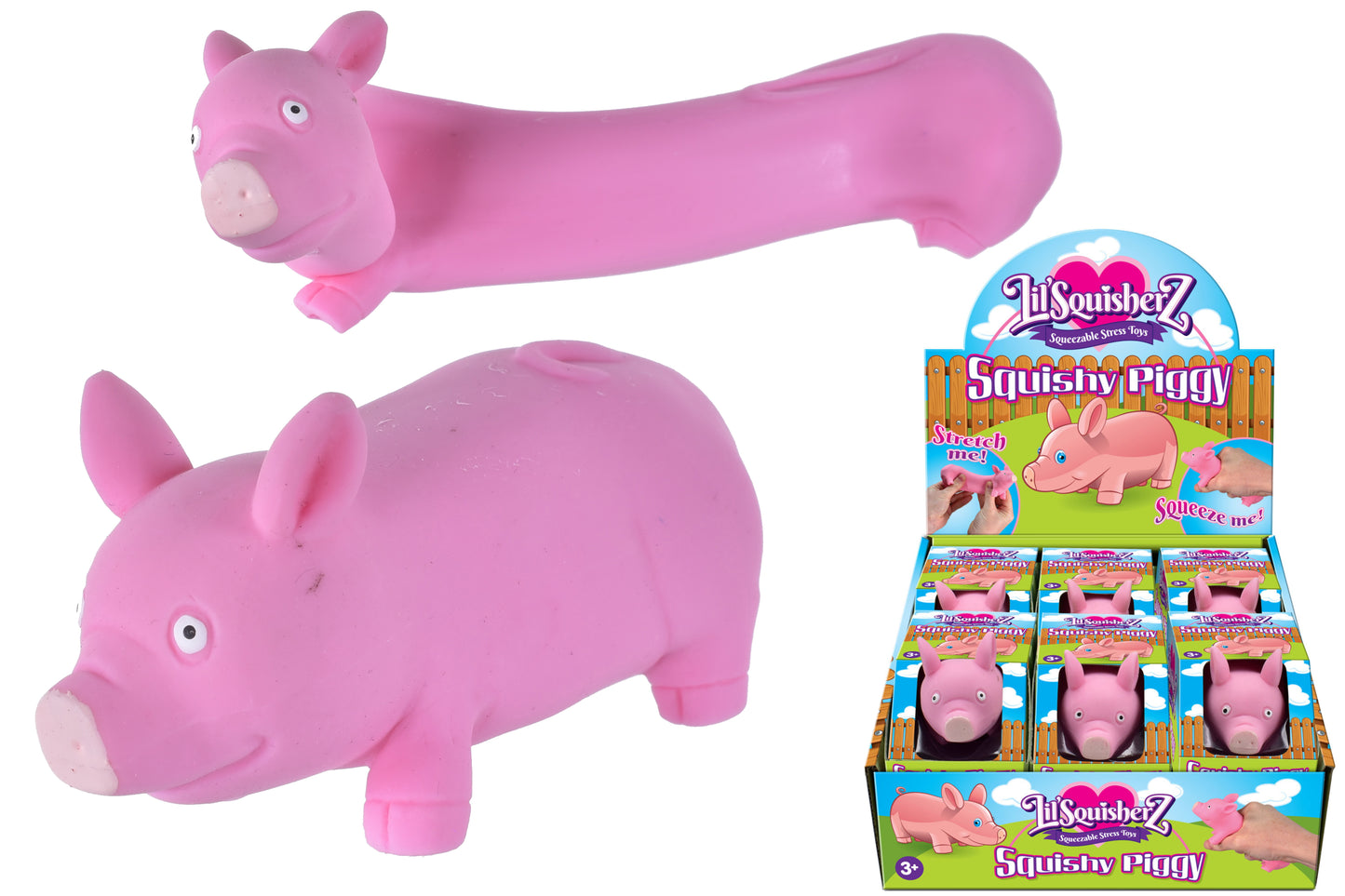 Cochon Doux dans une Boîte de Présentation - Jouets Mignons et Pressables pour Enfants