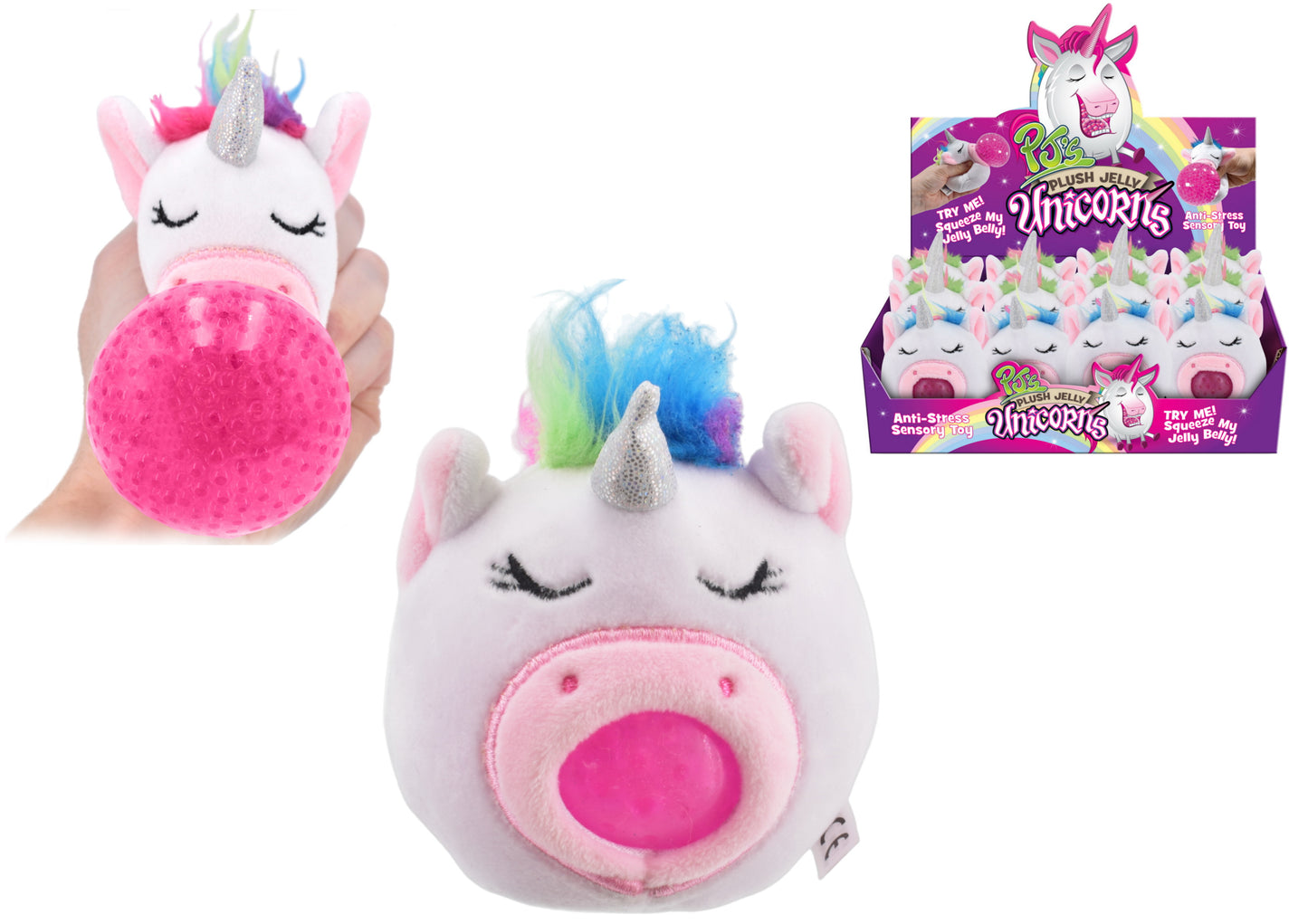 Procurez-vous dès maintenant vos peluches à presser en forme de licornes ! | Jouets amusants et moelleux